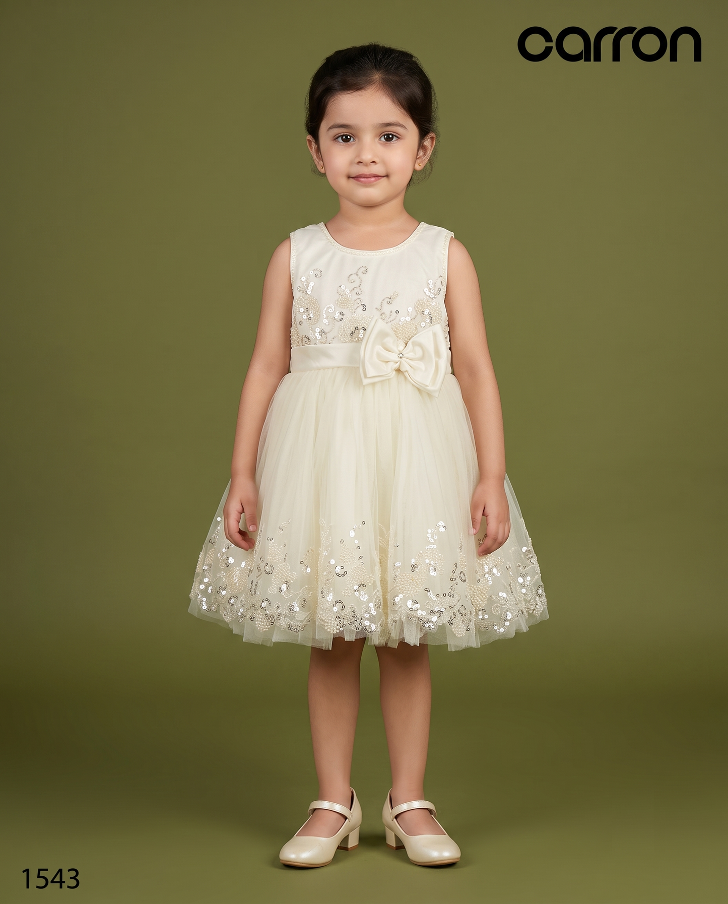 Ivory Colour Party Frock(GE-GFRP_1543)