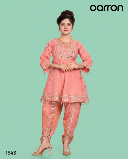 Peach Colour Chudidar(GE-GPZS_1543)