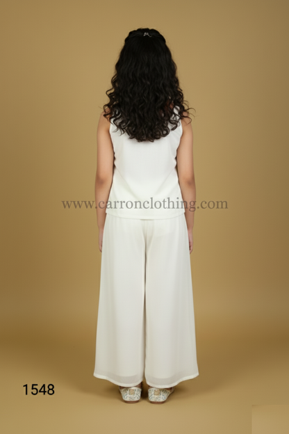 Cream Colour Plazo Set(GE-GPZS_1548)