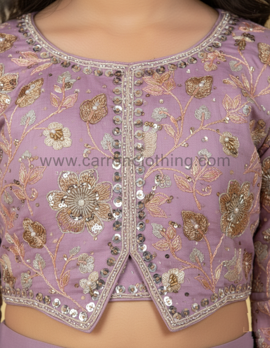 Purple Colour Plazo Set(GE-GPZS_1912)