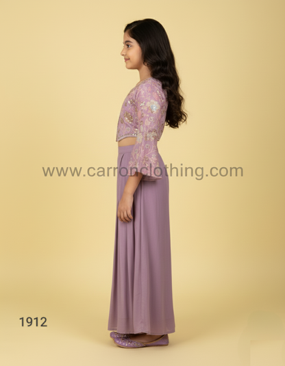 Purple Colour Plazo Set(GE-GPZS_1912)