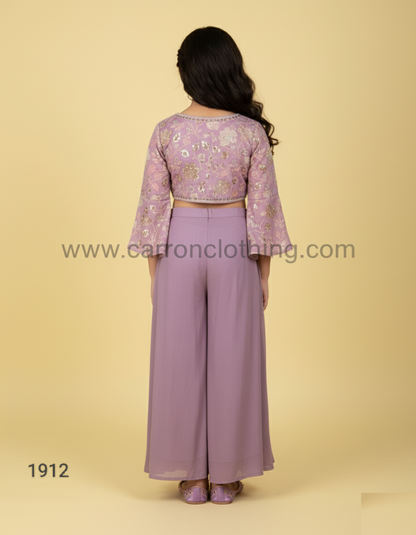 Purple Colour Plazo Set(GE-GPZS_1912)