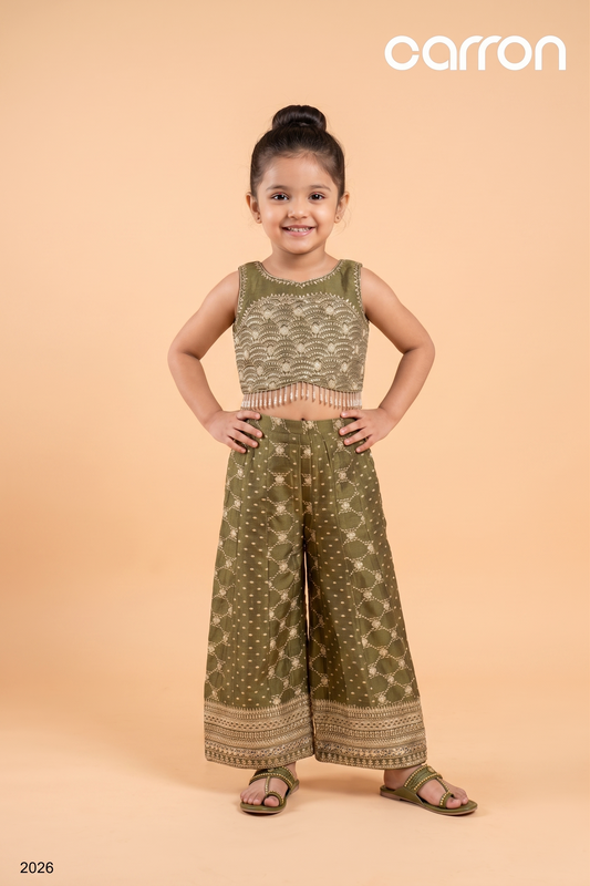 Mehandi Green Colour Plazo Set(GE-GPZS_2026