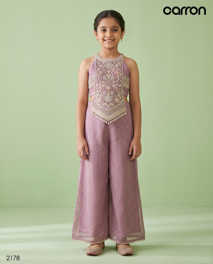 Lavender Colour Plazo Set(GE-GPZS_2178)