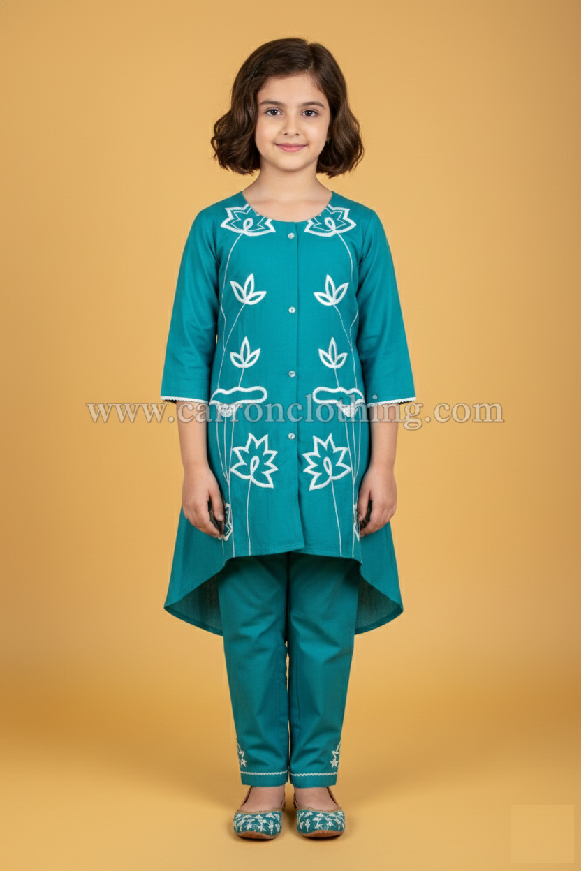 Teal Blue Colour Kurti Set (GC-GKUS_2799)