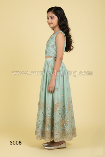 Firozi Colour Ghaghra Choli(GE-GGHC_3008)