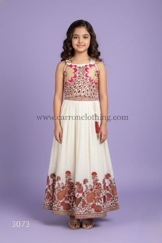 Cream Colour Ghaghra Choli(GE-GGHC_3073)