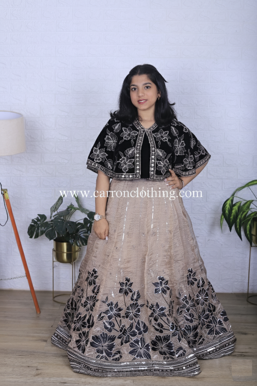 Fawn Colour Ghaghra Choli(GE-GGHC_326)