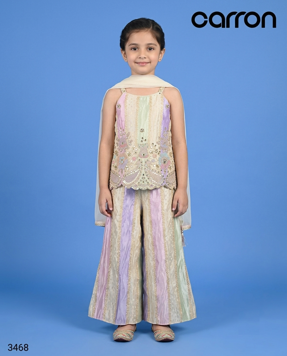 Multi Colour Plazo Set(GE-GPZS_3468)