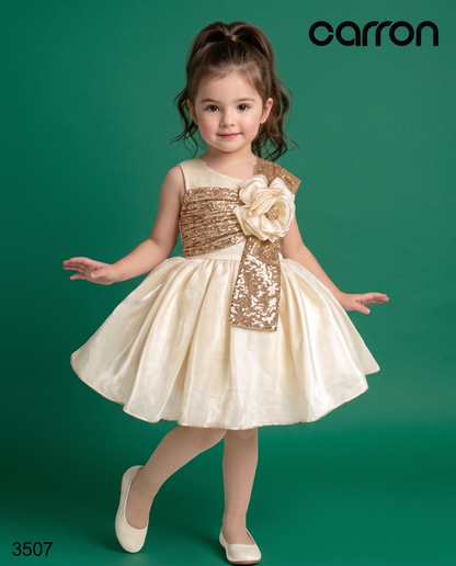 Cream Colour Party Frock(GE-GFRP_3507)