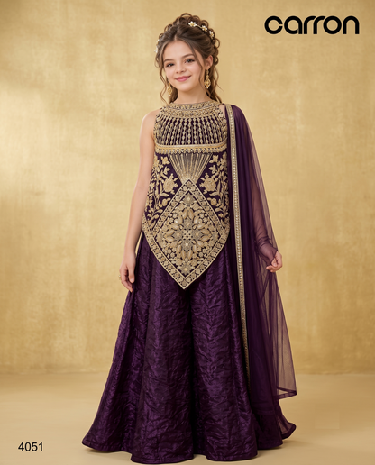 Royal Purple Colour Plazo Set(GE-GPZS_4051)