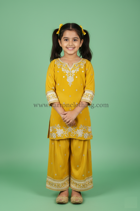 Gold Colour Plazo Set(GE-GPZS_4087)