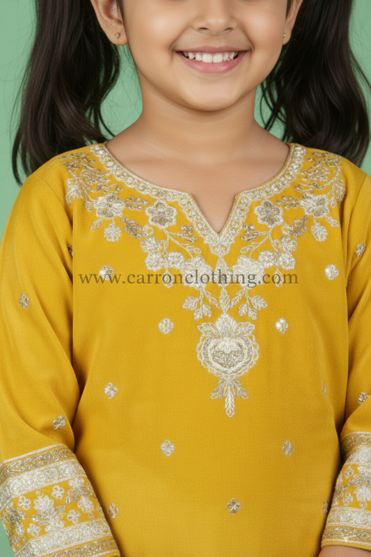 Gold Colour Plazo Set(GE-GPZS_4087)