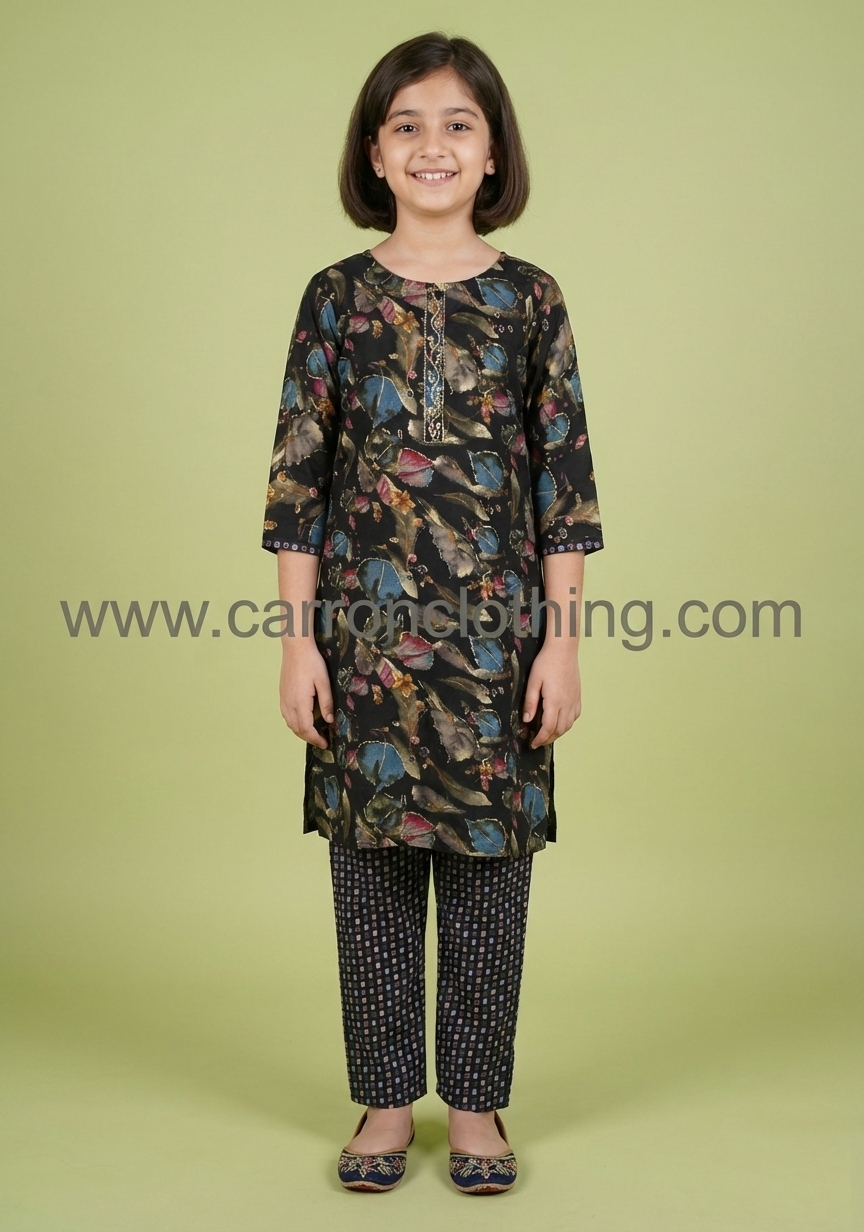 Black Colour Kurti Set (GC-GKUS_4355)