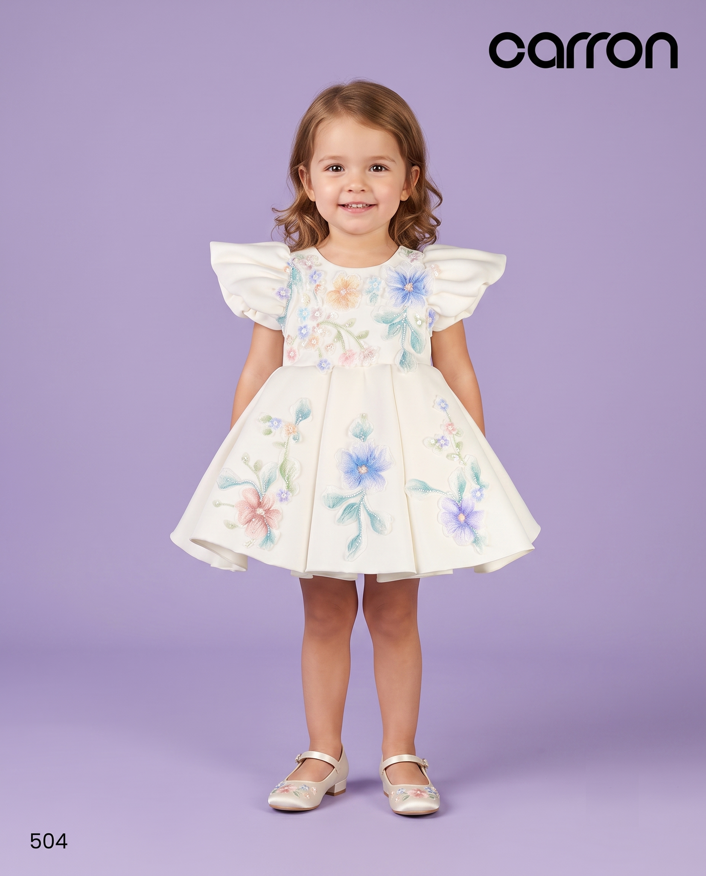 Ivory Colour Party Frock(GE-GFRP_504)