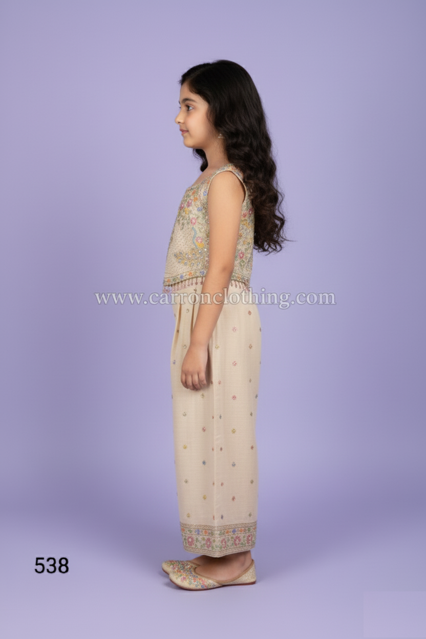 Chickoo Colour Plazo Set(GE-GPZS_538)