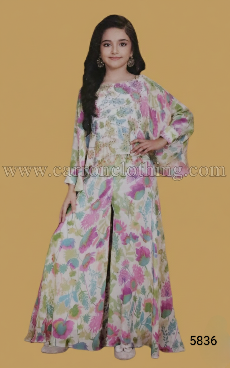 Cream Colour Plazo Set(GE-GPZS_5836)