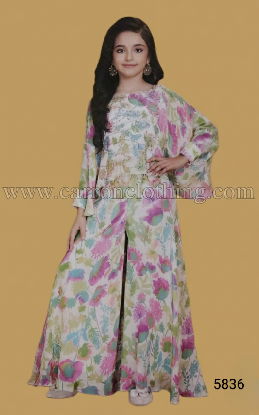 Cream Colour Plazo Set(GE-GPZS_5836)