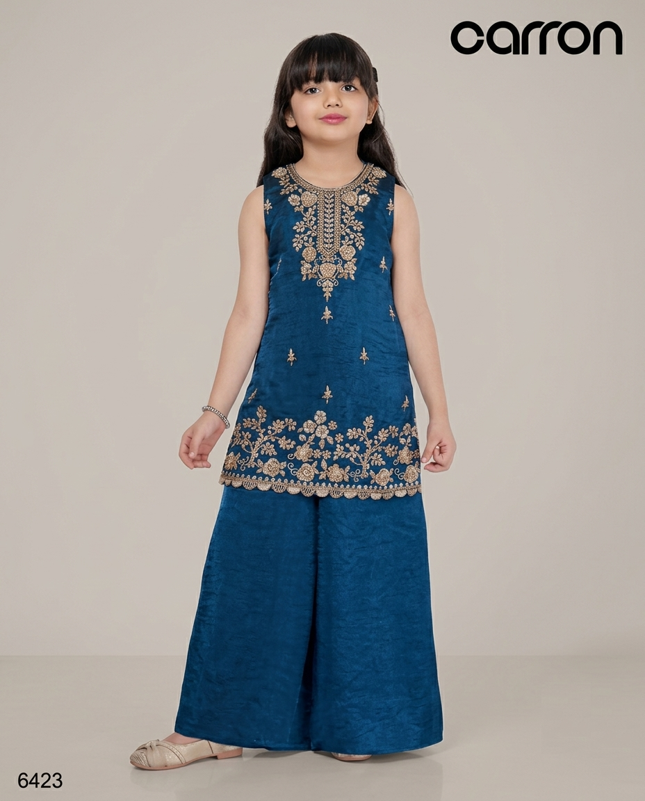 Blue Colour Plazo Set(GE-GPZS_6423)