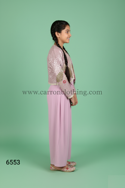 Onion Pink Colour Plazo Set(GE-GPZS_6653)