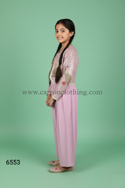 Onion Pink Colour Plazo Set(GE-GPZS_6653)