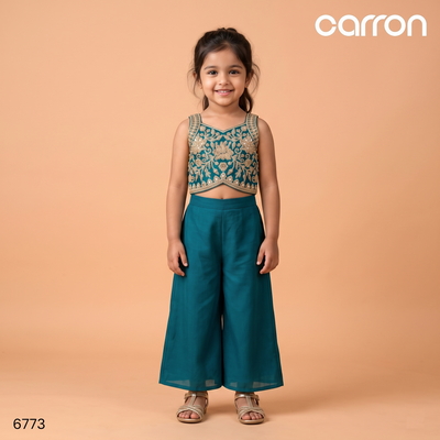 Blue Colour Plazo Set(GE-GPZS_6773)