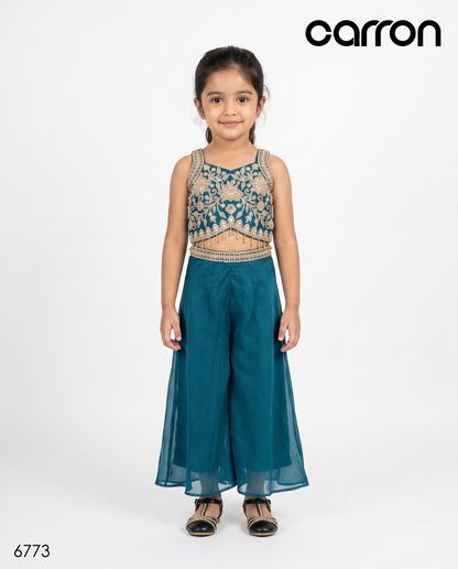 Blue Colour Plazo Set(GE-GPZS_6773)