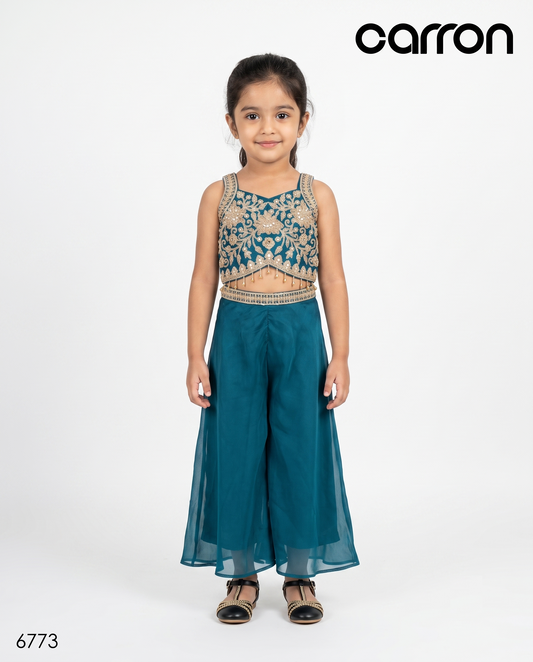 Blue Colour Plazo Set(GE-GPZS_6773)