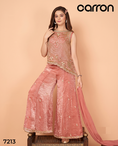 Dusty Rose Colour Plazo Set(GE-GPZS_7213)