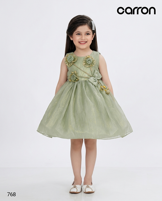 Sage Green Colour Party Frock(GE-GFRP_768)