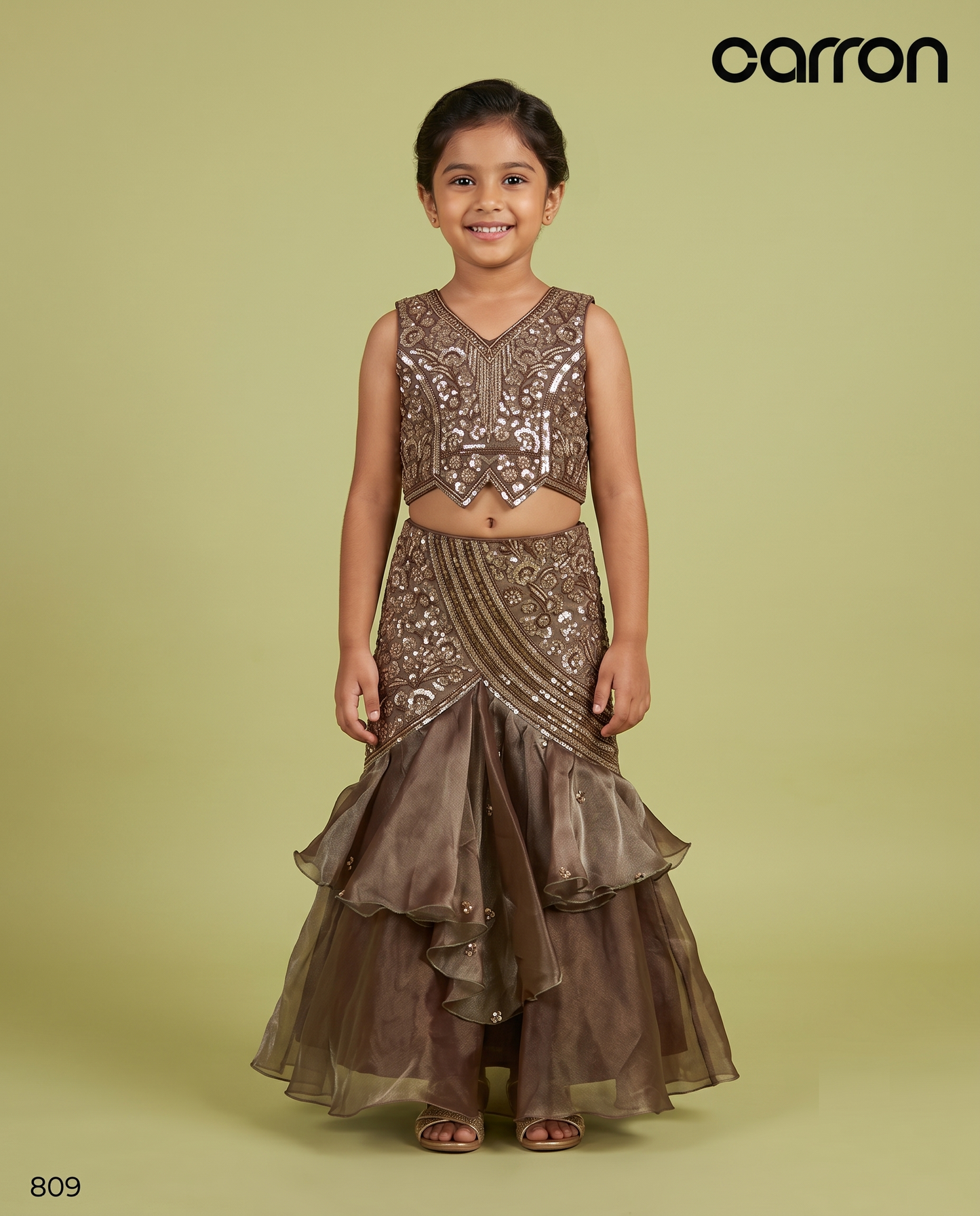 Bronze Colour Ghaghra Choli(GE-GGHC_809)