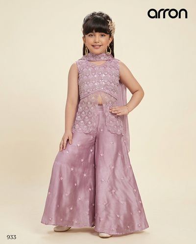Onion Pink Colour Plazo Set(GE-GPZS_933)