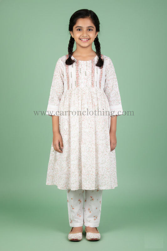 White Colour Kurti Set (GC-GKUS_989)