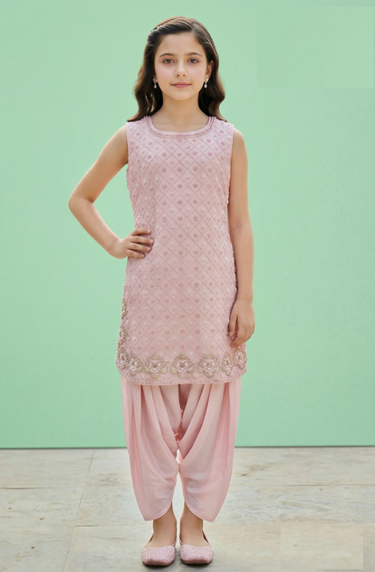 Blush Pink Colour Chudidar(GE-GCHU_1454)