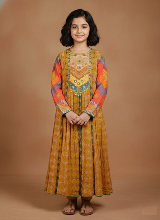 Mustard Colour Chudidar(GE-GCHU_4873)