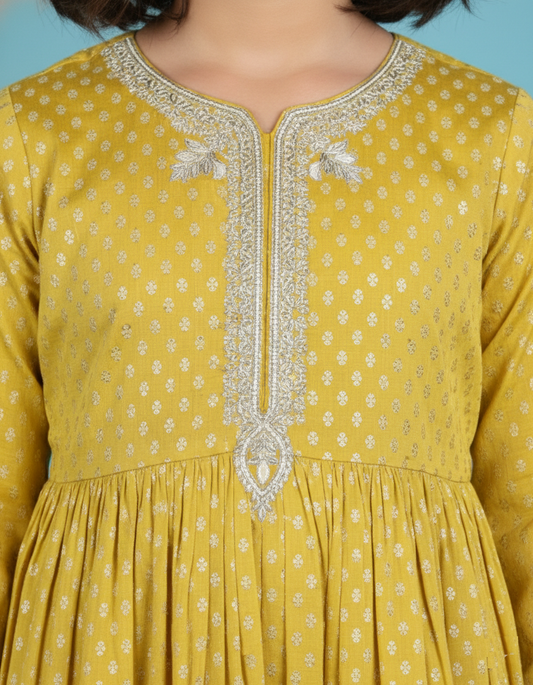 Yellow Colour Chudidar(GE-GCHU_4886)
