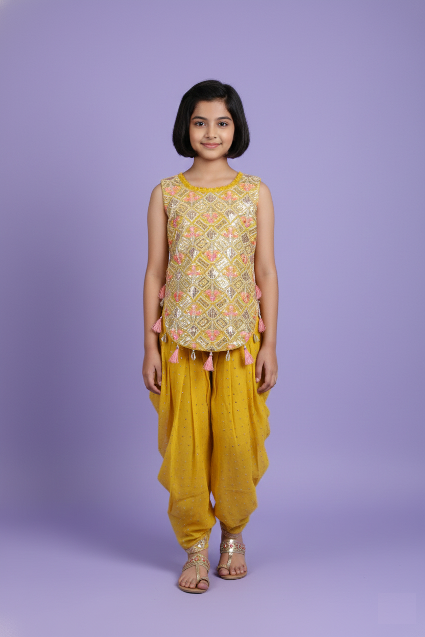 Mustard Colour Chudidar(GE-GCHU_5080)
