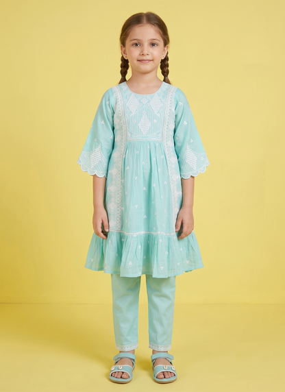 Sea Green Colour Chudidar(GE-GCHU_7129)