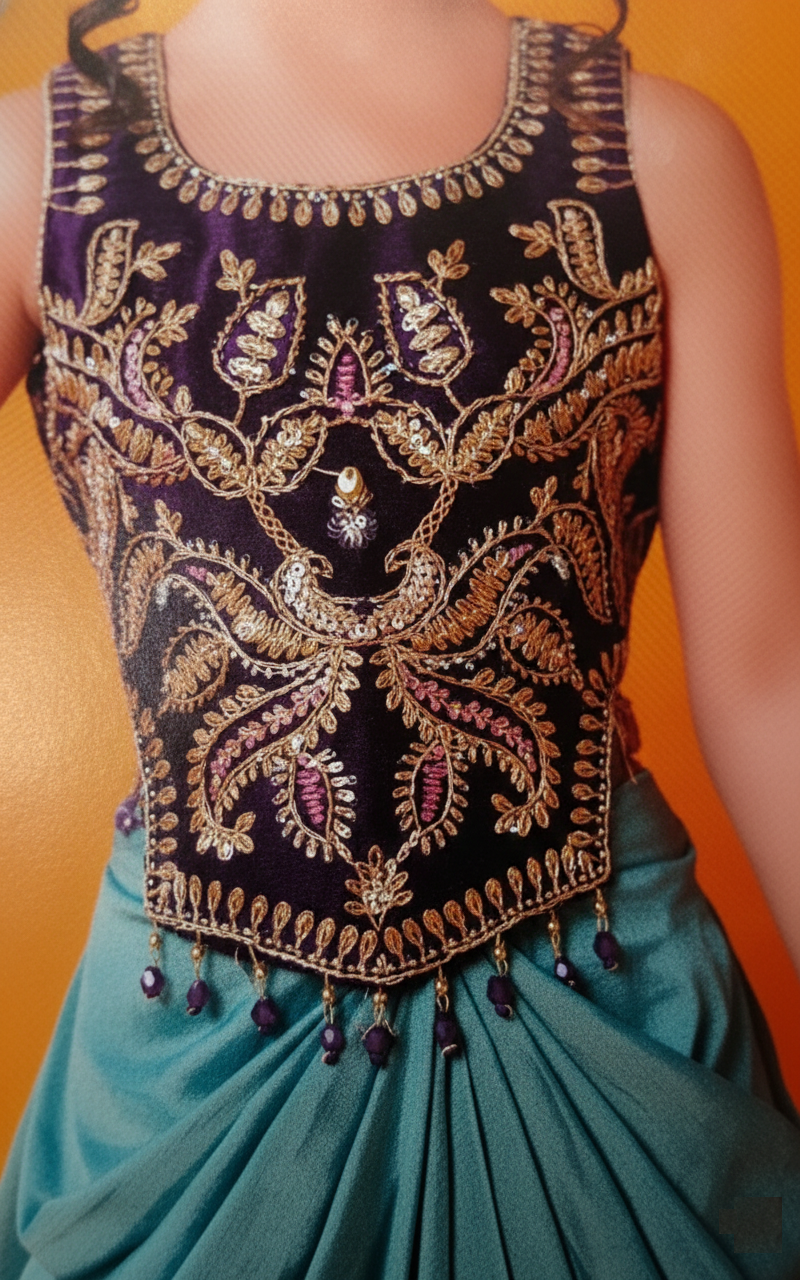 Blue Colour Chudidar(GE-GCHU_9839)