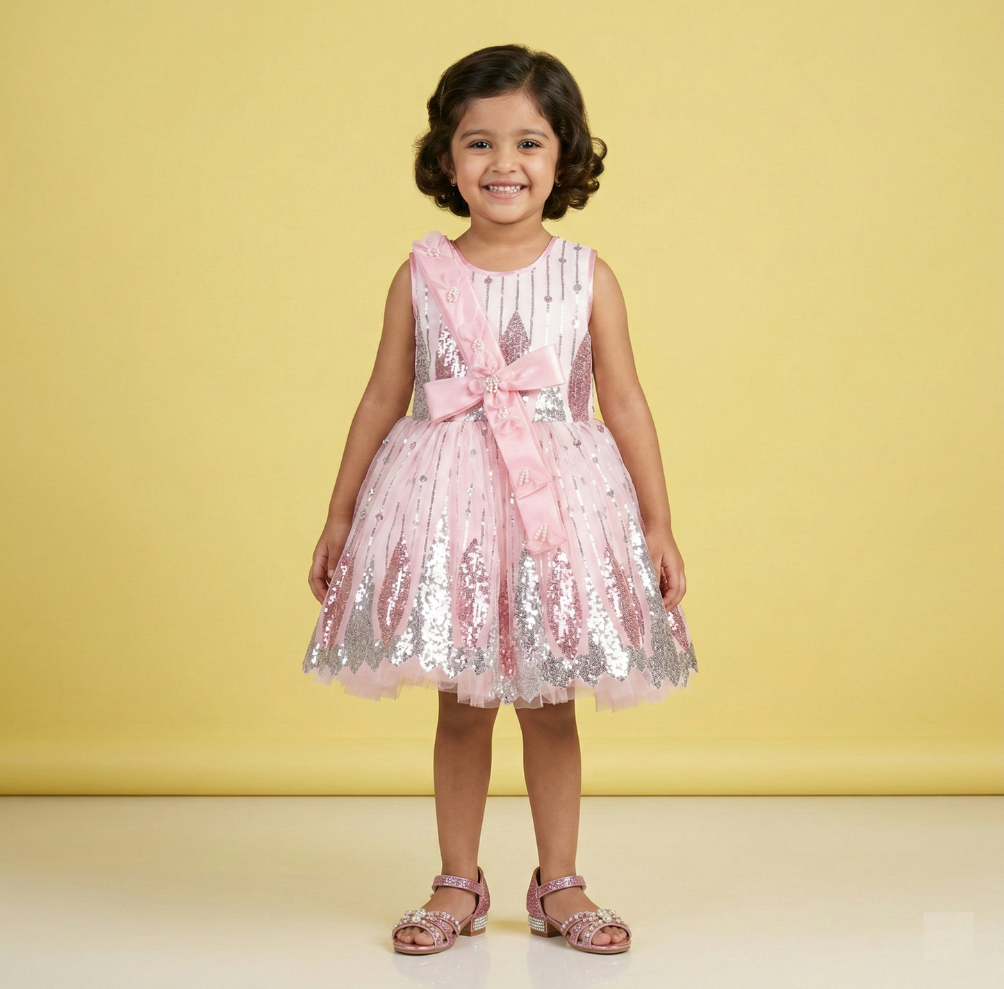 Peach Colour Party Frock(GE-GFRP_10901)