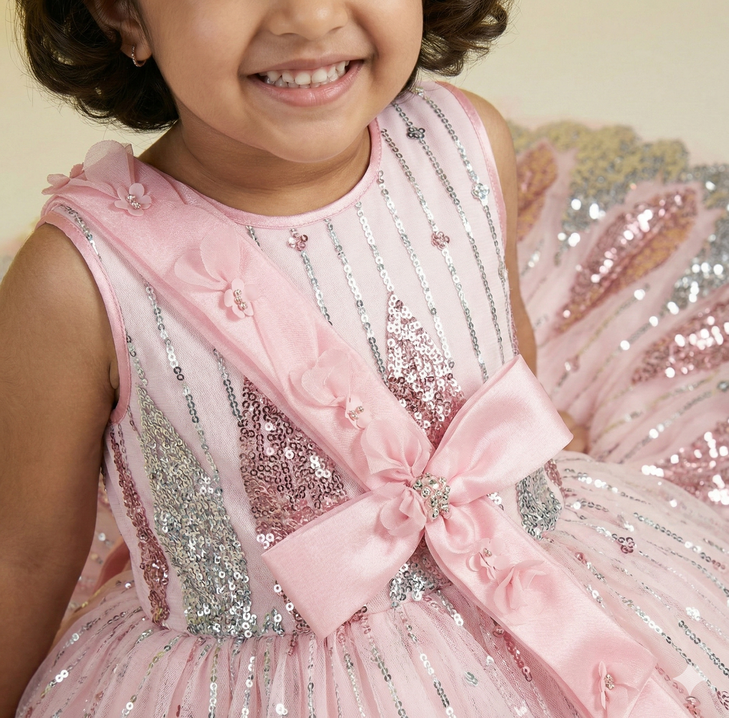 Peach Colour Party Frock(GE-GFRP_10901)