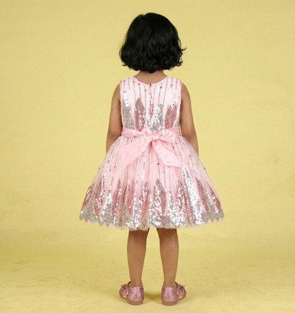 Peach Colour Party Frock(GE-GFRP_10901)