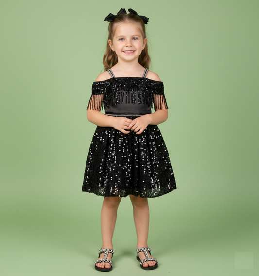 Black Colour Party Frock(GE-GFRP_1191)