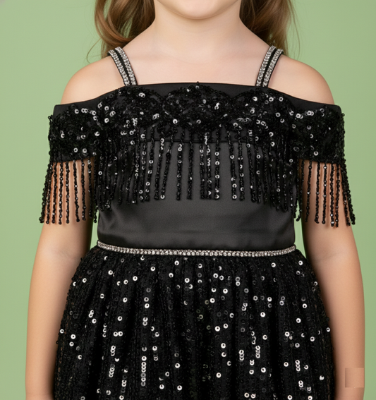 Black Colour Party Frock(GE-GFRP_1191)