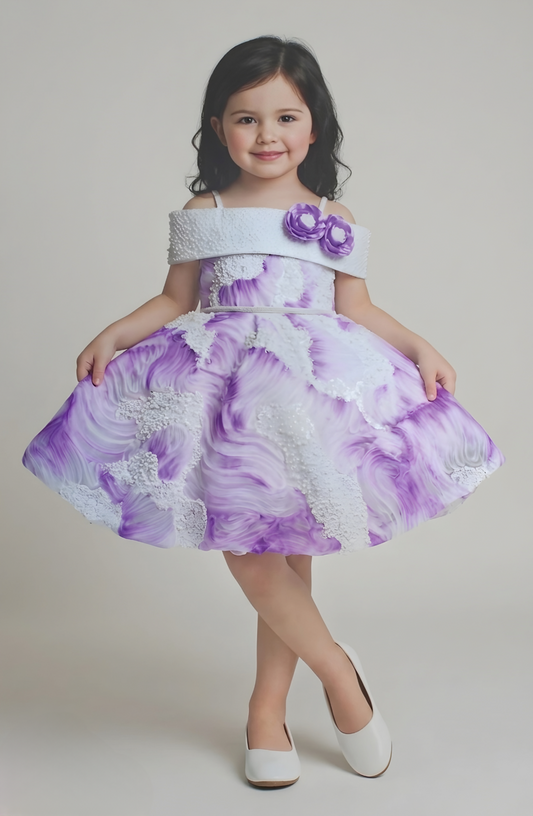 Purple Colour Party Frock(GE-GFRP_3493)
