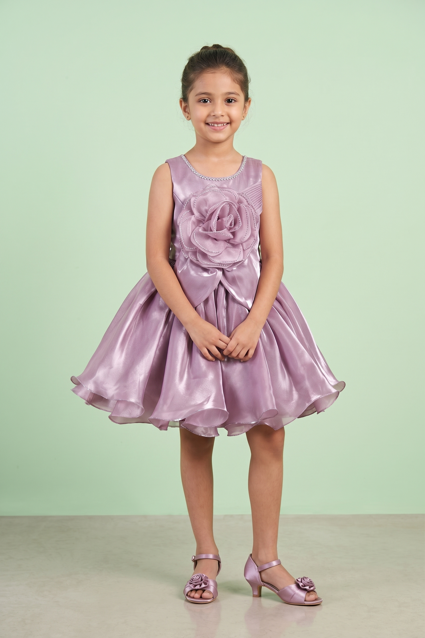 Purple Colour Party Frock(GE-GFRP_3576)