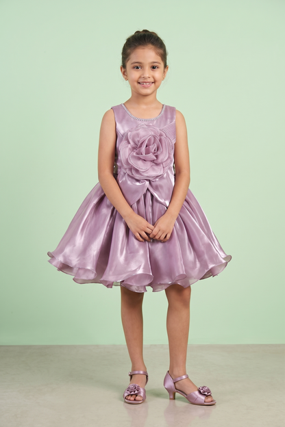 Purple Colour Party Frock(GE-GFRP_3576)