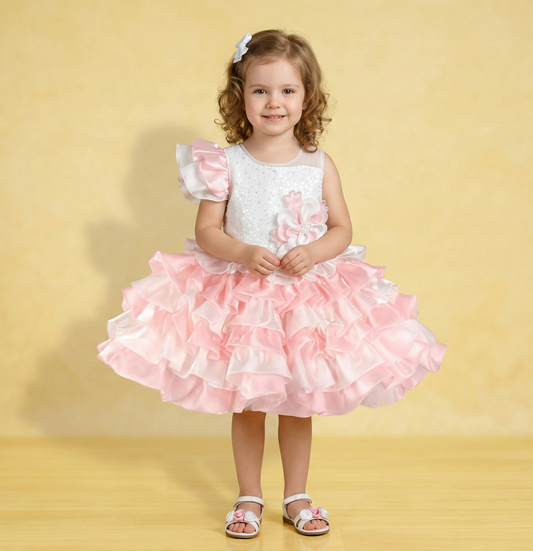 Pink Colour Party Frock(GE-GFRP_359)