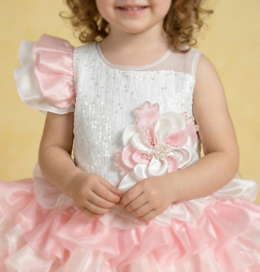 Pink Colour Party Frock(GE-GFRP_359)