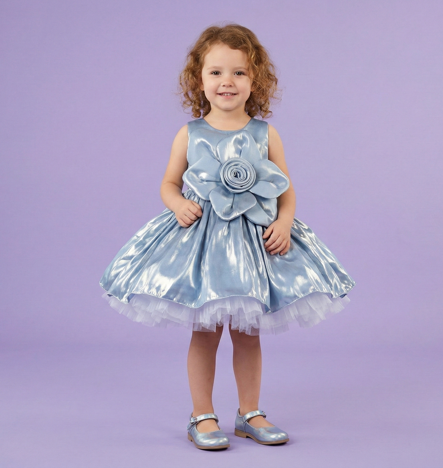Blue Colour Party Frock(GE-GFRP_469)